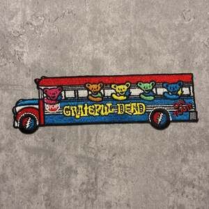 Grateful Dead 'On Tour' Dancing Bears School Bus Embroidered Patch